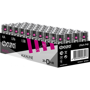 Алкалиновые элементы питания JAZZWAY ФАZА LR 6 Alkaline Pack-40