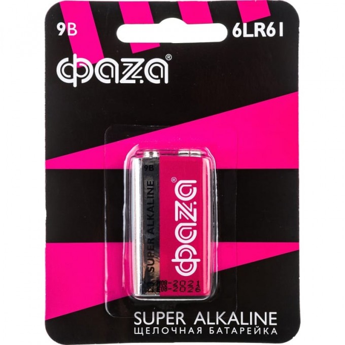 Алкалиновый элемент питания JAZZWAY ФАZА 9V 6LR61 Super Alkaline BL-1 2858412 Алкалиновый элемент питания JAZZWAY ФАZА 9V 6LR61 Super Alkaline BL-1 2858412