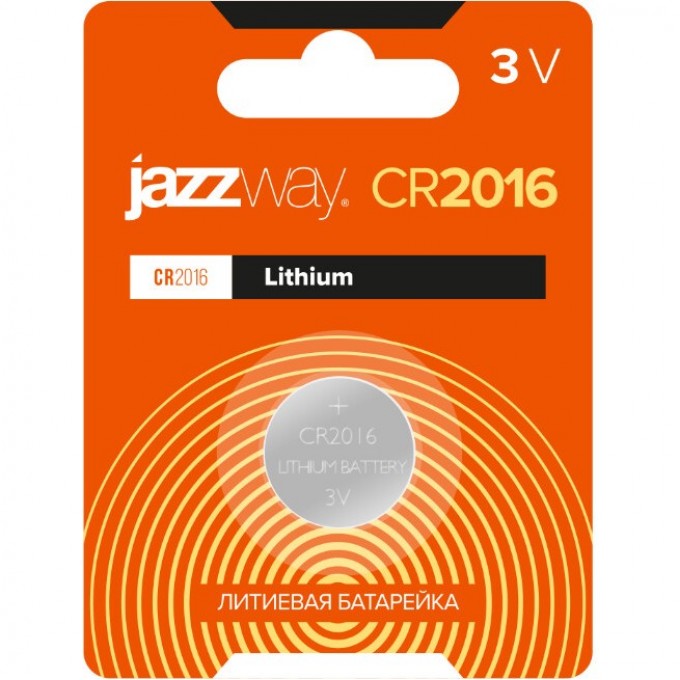 Батарейка JAZZWAY LITHIUM CR2016-1B 2852830 Батарейка JAZZWAY LITHIUM CR2016-1B 2852830