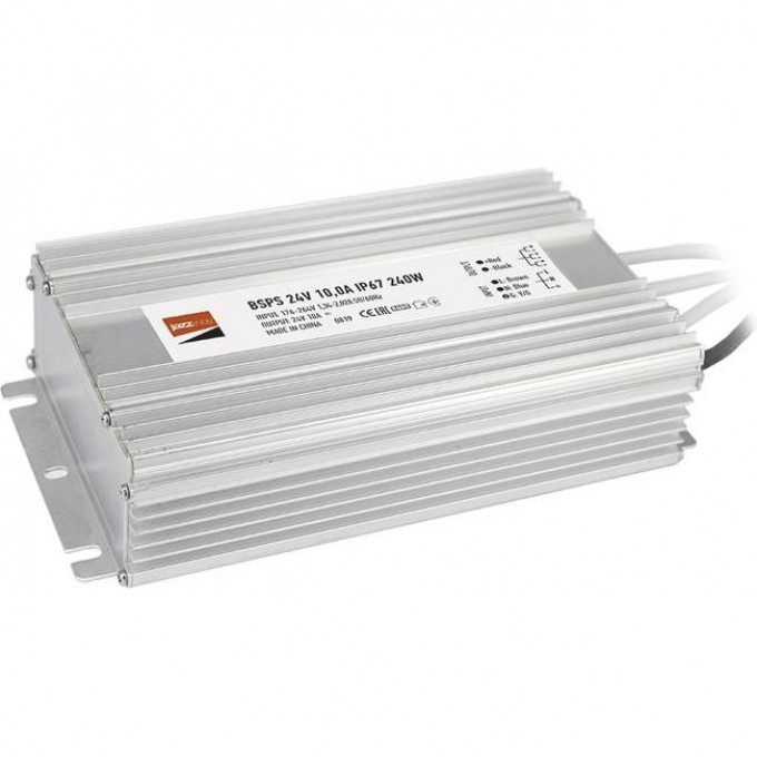 Блок питания для светодиодной ленты JAZZWAY PRO 240Вт 10А 24В IP67 BSPS 5024236 Блок питания для светодиодной ленты JAZZWAY PRO 240Вт 10А 24В IP67 BSPS 5024236