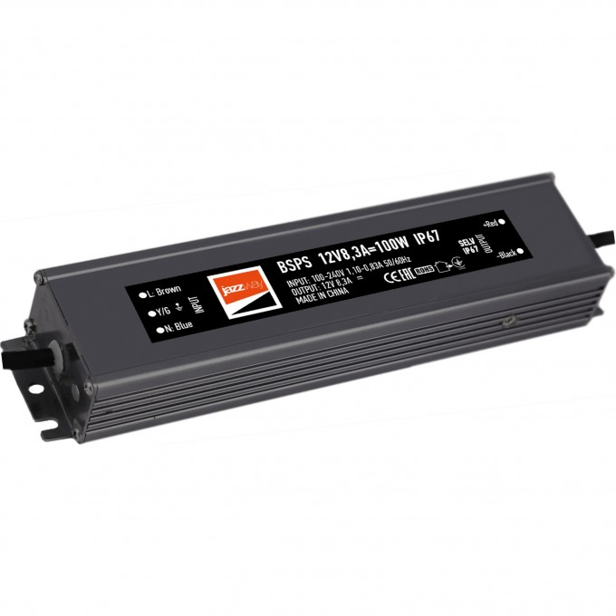 Блок питания JAZZWAY для светодиодной ленты BSPS 12V8 3A 100W IP67 3329280A