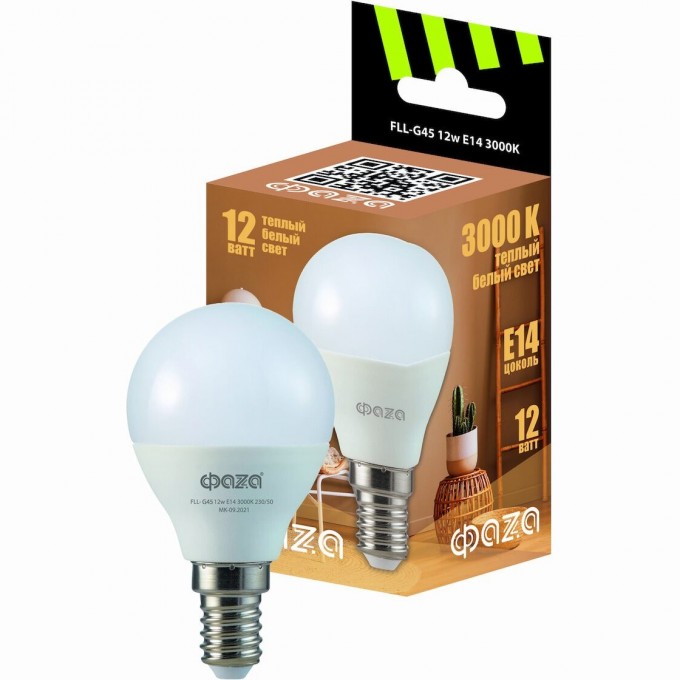 Лампа JAZZWAY ФАZА FLL- G45 12w E27 3000K 230/50 5038622