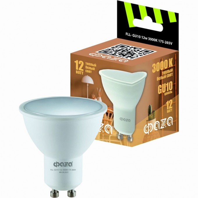 Лампа JAZZWAY ФАZА FLL- GU10 12w 3000K 175-265V 5038745 Лампа JAZZWAY ФАZА FLL- GU10 12w 3000K 175-265V 5038745