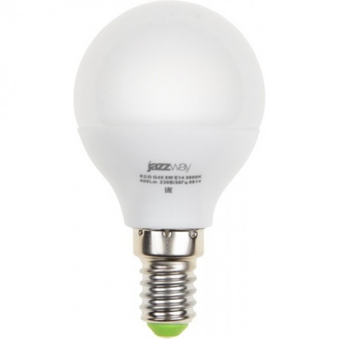 Лампа светодиодная JAZZWAY PLED- ECO-G45 5W E14 3000K 1036896A Лампа светодиодная JAZZWAY PLED- ECO-G45 5W E14 3000K 1036896A