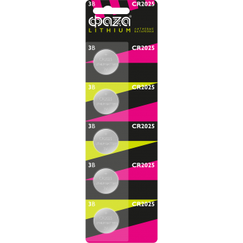 Литиевые таблеточные элементы питания JAZZWAY ФАZА CR2025 BL-5