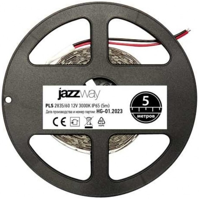 Светодиодная лента JAZZWAY PLS 2835/ 60-12V 3000K IP65 -5m (теплый белый) 2859037 Светодиодная лента JAZZWAY PLS 2835/ 60-12V 3000K IP65 -5m (теплый белый) 2859037